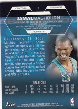 2002-03 Finest #7 Jamal Mashburn Back