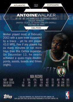 2002-03 Finest #52 Antoine Walker Back