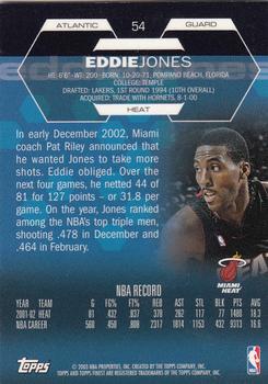 2002-03 Finest #54 Eddie Jones Back
