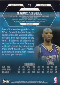 2002-03 Finest #79 Sam Cassell Back