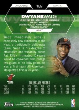2002-03 Finest #182 Dwyane Wade Back