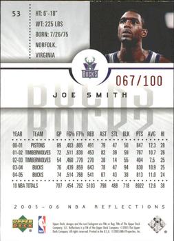 2005-06 Upper Deck Reflections - Red #53 Joe Smith Back