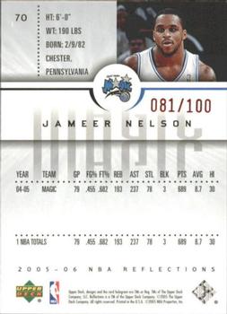 2005-06 Upper Deck Reflections - Red #70 Jameer Nelson Back