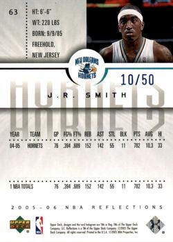 2005-06 Upper Deck Reflections - Blue #63 J.R. Smith Back