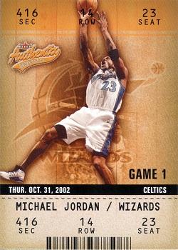 2002-03 Fleer Authentix #72 Michael Jordan Front