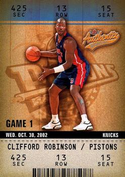 2002-03 Fleer Authentix #9 Clifford Robinson Front