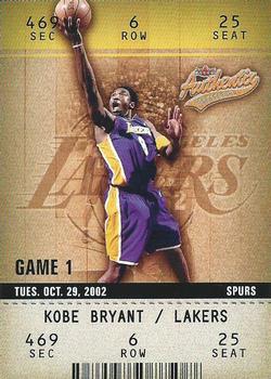 2002-03 Fleer Authentix #17 Kobe Bryant Front