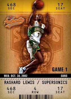 2002-03 Fleer Authentix #33 Rashard Lewis Front