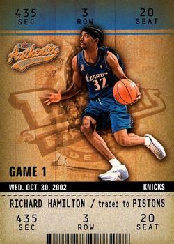 2002-03 Fleer Authentix #61 Richard Hamilton Front