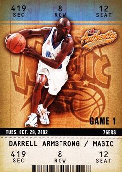 2002-03 Fleer Authentix #97 Darrell Armstrong Front