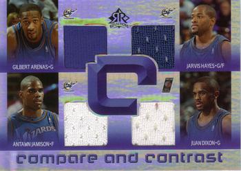 2005-06 Upper Deck Reflections - Compare and Contrast Octa Jerseys #CC4-9 Gilbert Arenas / Jarvis Hayes / Antawn Jamison / Juan Dixon / Jermaine O'Neal / Ron Artest / Jamaal Tinsley / Stephen Jackson Front