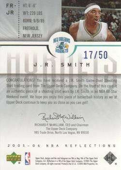 2005-06 Upper Deck Reflections - Fabric Reflections Blue #FR-JR J.R. Smith Back