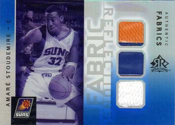 2005-06 Upper Deck Reflections - Fabrics Triple Swatch Blue (20) #FR3-AS Amare Stoudemire Front