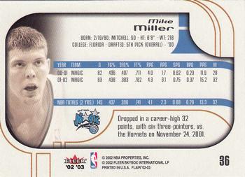 2002-03 Flair #36 Mike Miller Back