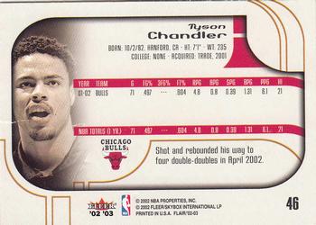 2002-03 Flair #46 Tyson Chandler Back