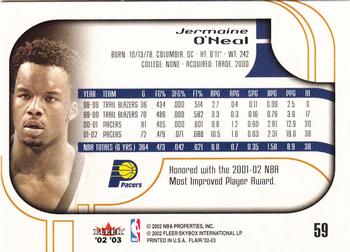 2002-03 Flair #59 Jermaine O'Neal Back