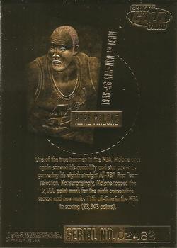 1996-97 Ultra Court Masters 23KT Gold #NNO Karl Malone Back