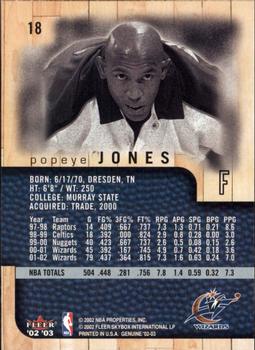 2002-03 Fleer Genuine #18 Popeye Jones Back