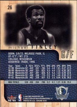 2002-03 Fleer Genuine #26 Michael Finley Back
