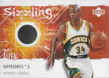 2005-06 Upper Deck Rookie Debut - Sizzling Swatches #SS-RA Ray Allen Front