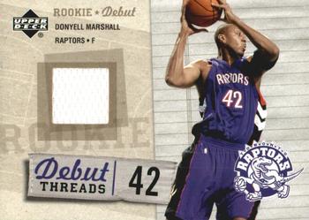 2005-06 Upper Deck Rookie Debut - Debut Threads #DT-DO Donyell Marshall Front