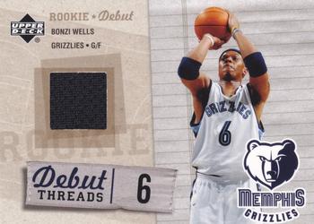 2005-06 Upper Deck Rookie Debut - Debut Threads #DT-WE Bonzi Wells Front