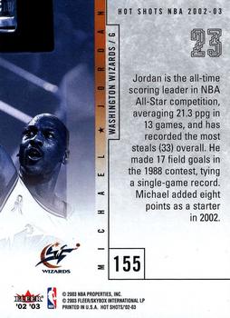 2002-03 Fleer Hot Shots #155 Michael Jordan Back