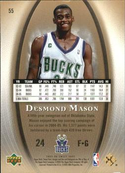 2005-06 Upper Deck Sweet Shot - Gold #55 Desmond Mason Back
