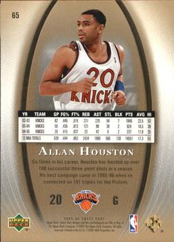 2005-06 Upper Deck Sweet Shot - Gold #65 Allan Houston Back