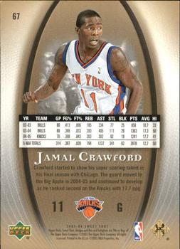 2005-06 Upper Deck Sweet Shot - Gold #67 Jamal Crawford Back