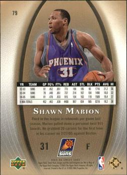2005-06 Upper Deck Sweet Shot - Gold #79 Shawn Marion Back