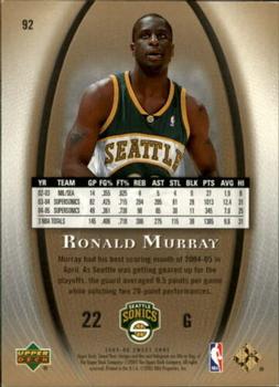 2005-06 Upper Deck Sweet Shot - Gold #92 Ronald Murray Back