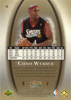 2005-06 Upper Deck Sweet Shot - Spectrum #74 Chris Webber Back
