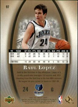 2005-06 Upper Deck Sweet Shot - Spectrum #97 Raul Lopez Back