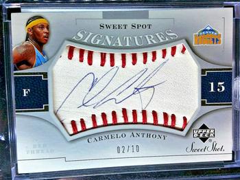 2005-06 Upper Deck Sweet Shot - Sweet Spot Signatures #SSS-CA Carmelo Anthony Front
