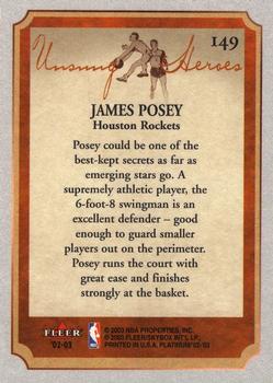 2002-03 Fleer Platinum #149 James Posey Back