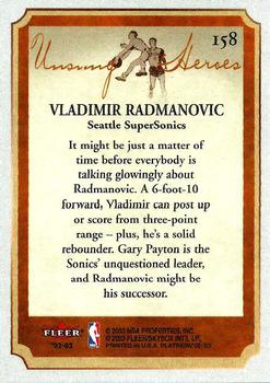 2002-03 Fleer Platinum #158 Vladimir Radmanovic Back