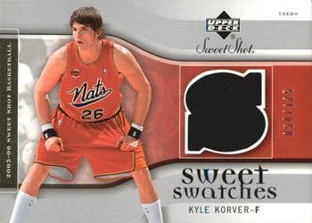 2005-06 Upper Deck Sweet Shot - Sweet Swatches #SW-KK Kyle Korver Front