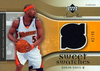 2005-06 Upper Deck Sweet Shot - Sweet Swatches Gold #SW-BD Baron Davis Front