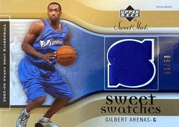 2005-06 Upper Deck Sweet Shot - Sweet Swatches Gold #SW-GA Gilbert Arenas Front