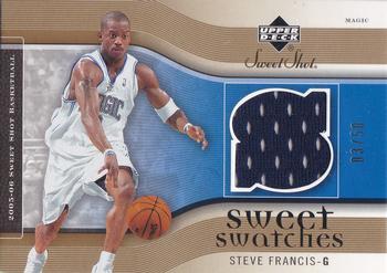 2005-06 Upper Deck Sweet Shot - Sweet Swatches Gold #SW-SF Steve Francis Front
