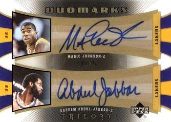 2005-06 Upper Deck Trilogy - DuoMarks #DM-JA Magic Johnson / Kareem Abdul-Jabbar Front