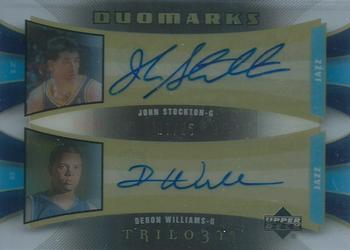 2005-06 Upper Deck Trilogy - DuoMarks #DM-SW John Stockton / Deron Williams Front