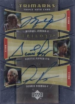 2005-06 Upper Deck Trilogy - TriMarks #TM-JPR Michael Jordan / Scottie Pippen / Dennis Rodman Front