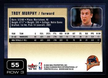 2002-03 Fleer Showcase #55 Troy Murphy Back
