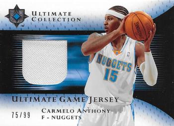 2005-06 Upper Deck Ultimate Collection - Ultimate Game Jerseys #UJ-CA Carmelo Anthony Front