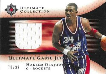 2005-06 Upper Deck Ultimate Collection - Ultimate Game Jerseys #UJ-HO Hakeem Olajuwon Front