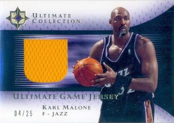 2005-06 Upper Deck Ultimate Collection - Ultimate Game Jerseys Gold #UJ-KM Karl Malone Front