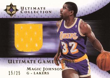 2005-06 Upper Deck Ultimate Collection - Ultimate Game Jerseys Gold #UJ-MA Magic Johnson Front