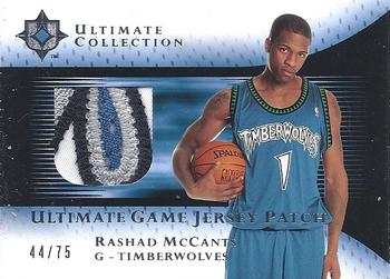 2005-06 Upper Deck Ultimate Collection - Ultimate Game Jersey Patches #UJP-RM Rashad McCants Front